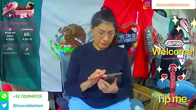 Snapshot of LaInsaciableIntensa chatting on 02.18.25 LaInsaciableIntensa online show from 02.18.25