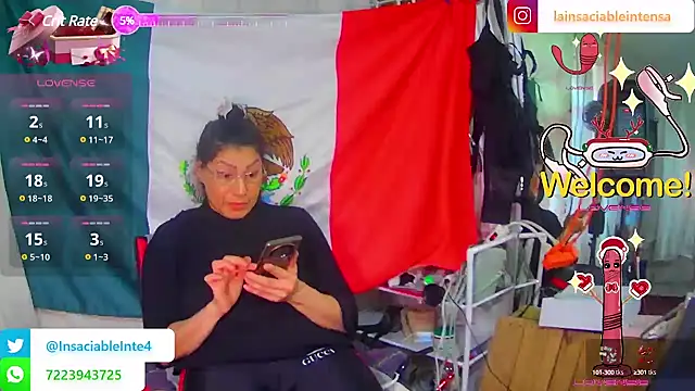 Snapshot of LaInsaciableIntensa chatting on 03.07.25 LaInsaciableIntensa online show from 03.07.25