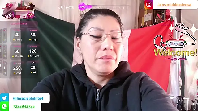 Snapshot of LaInsaciableIntensa chatting on 03.16.25 LaInsaciableIntensa online show from 03.16.25