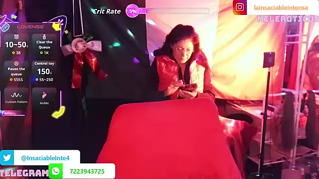 Snapshot of LaInsaciableIntensa chatting on 09.14.25 LaInsaciableIntensa online show from 09.14.25