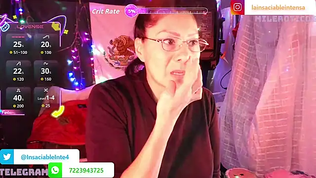 Snapshot of LaInsaciableIntensa chatting on 03.08.26 LaInsaciableIntensa online show from 03.08.26