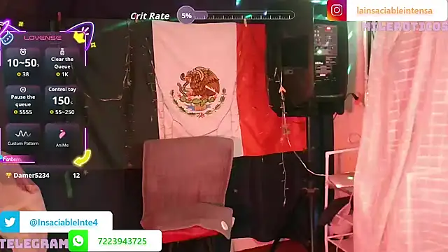 Snapshot of LaInsaciableIntensa chatting on 03.23.26 LaInsaciableIntensa online show from 03.23.26