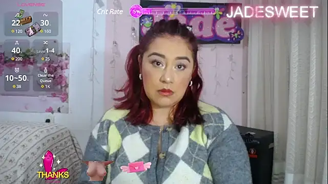 Snapshot of JADE_SWEET2 chatting on 02.07.25 JADE SWEET2 online show from 02.07.25