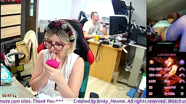 Snapshot of kinky_Hexme chatting on 03.14.25 kinky Hexme online show from 03.14.25